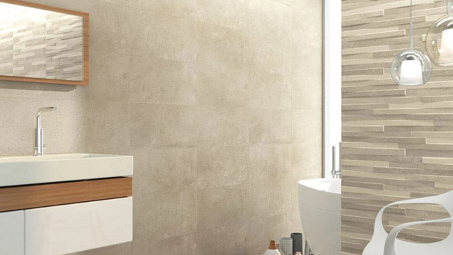 gạch ốp tường nhà tắm - gạch giả đá