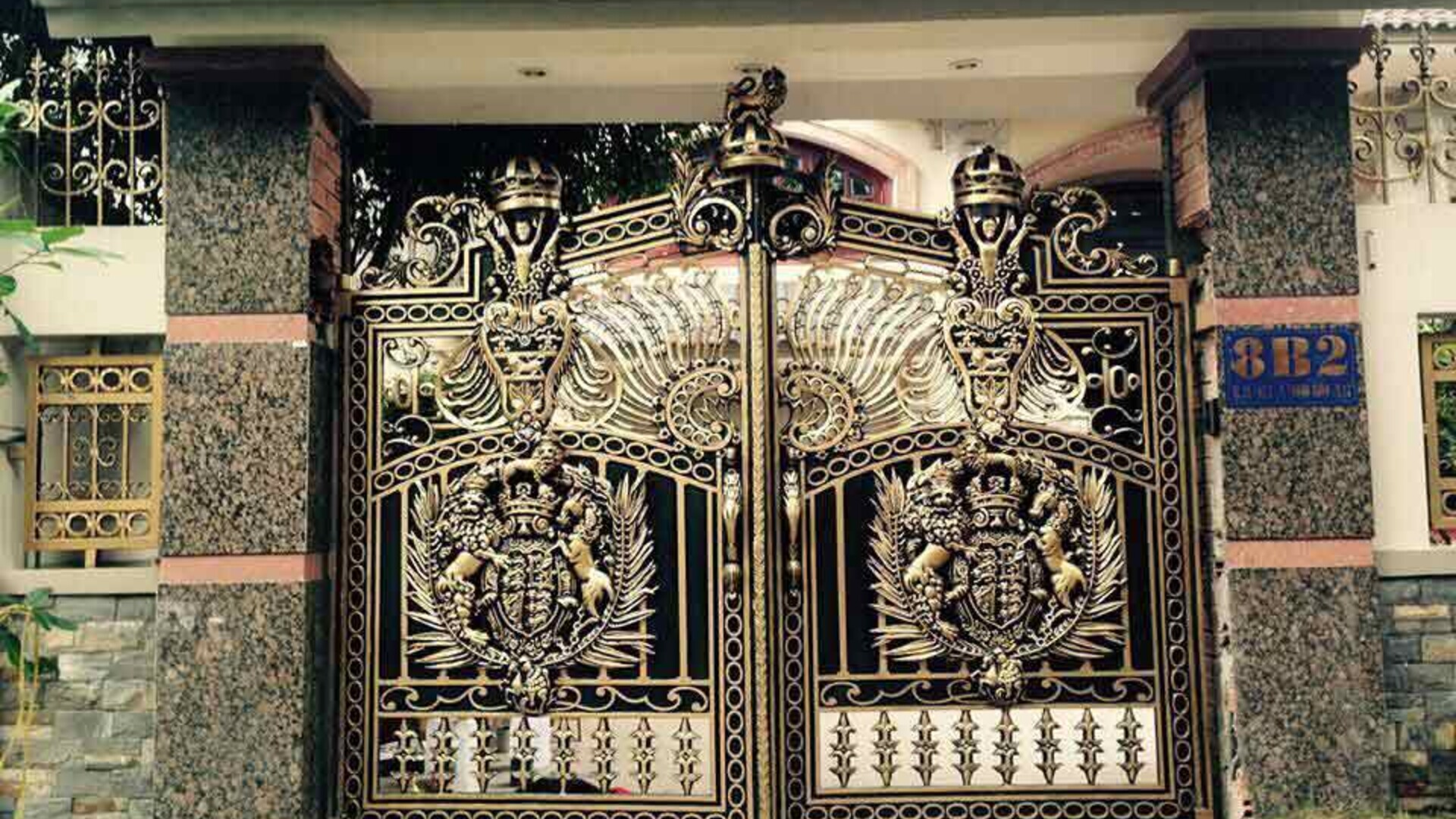 gạch ốp cổng đẹp gạch ốp cổng