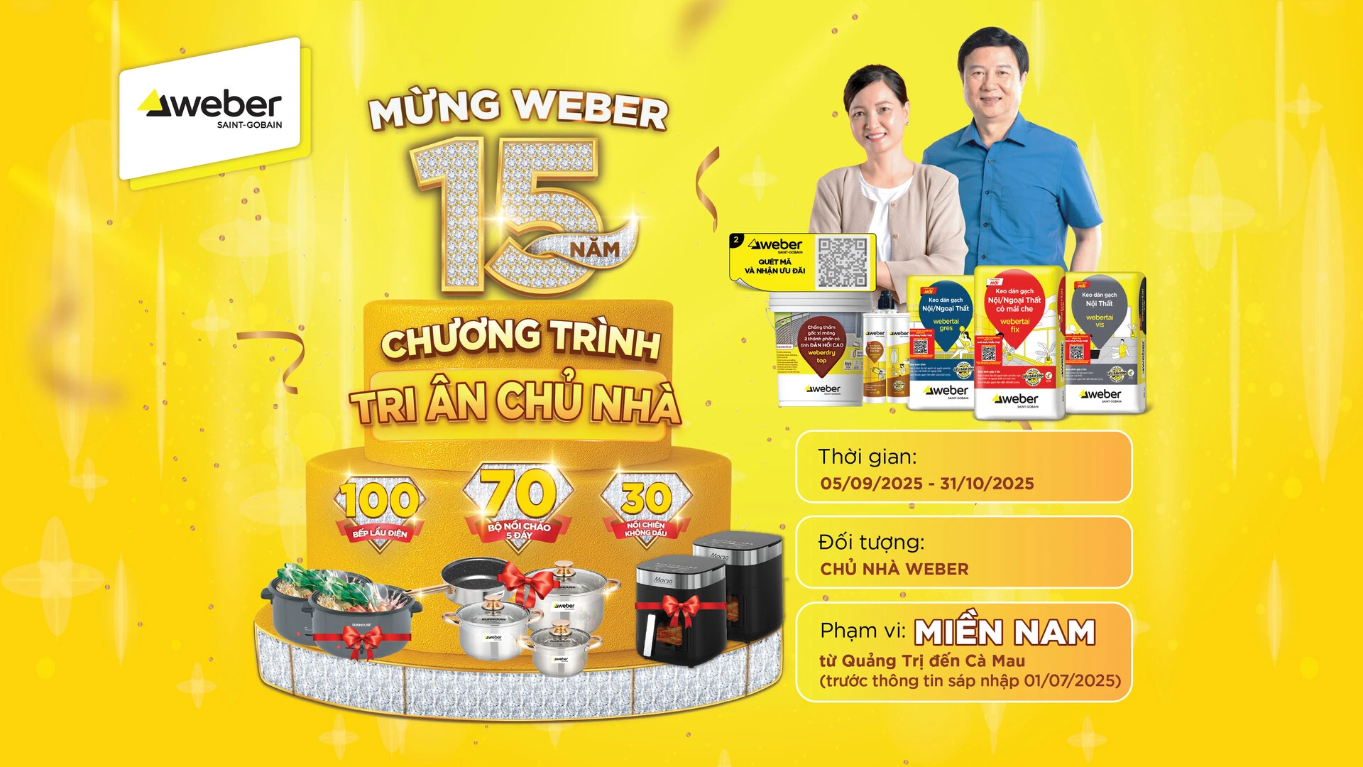Chương trình tri ân chủ nhà mừng Weber 15 năm Chương trình tri ân chủ nhà mừng Weber 15 năm