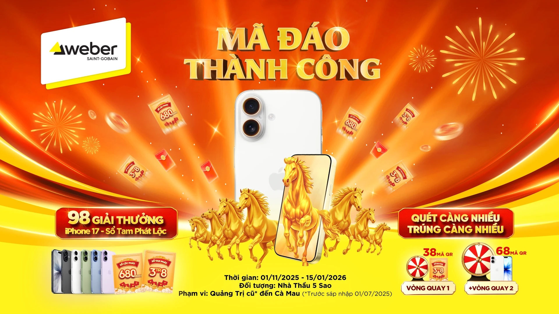 CTKM Mã Đáo Thành Công Dành Cho Nhà Thầu Weber CTKM Mã Đáo Thành Công Dành Cho Nhà Thầu Weber