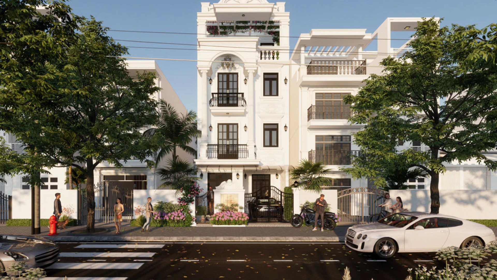 Các mẫu nhà phố tân cổ điển đẹp, độc đáo hiện nay