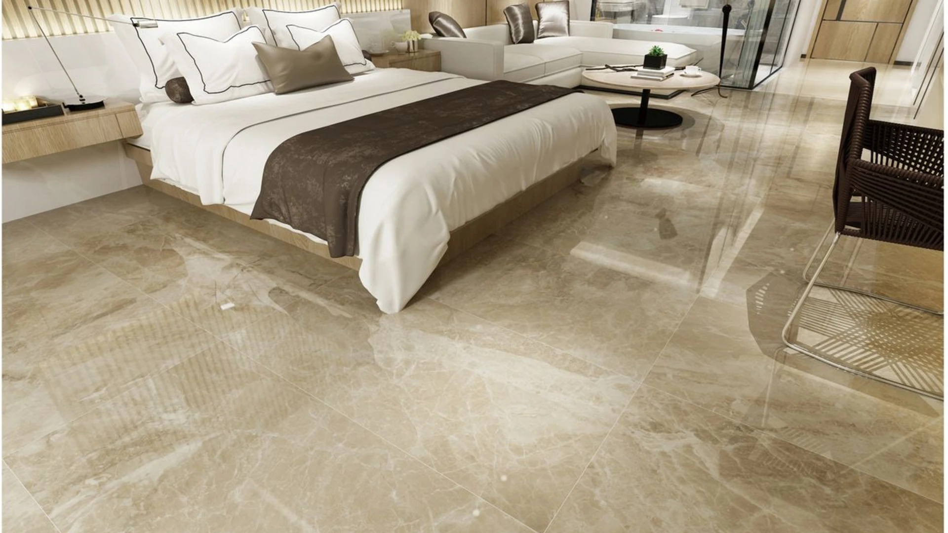 Mẫu gạch lát nền phòng ngủ đẹp, sang trọng, hot nhất hiện nay