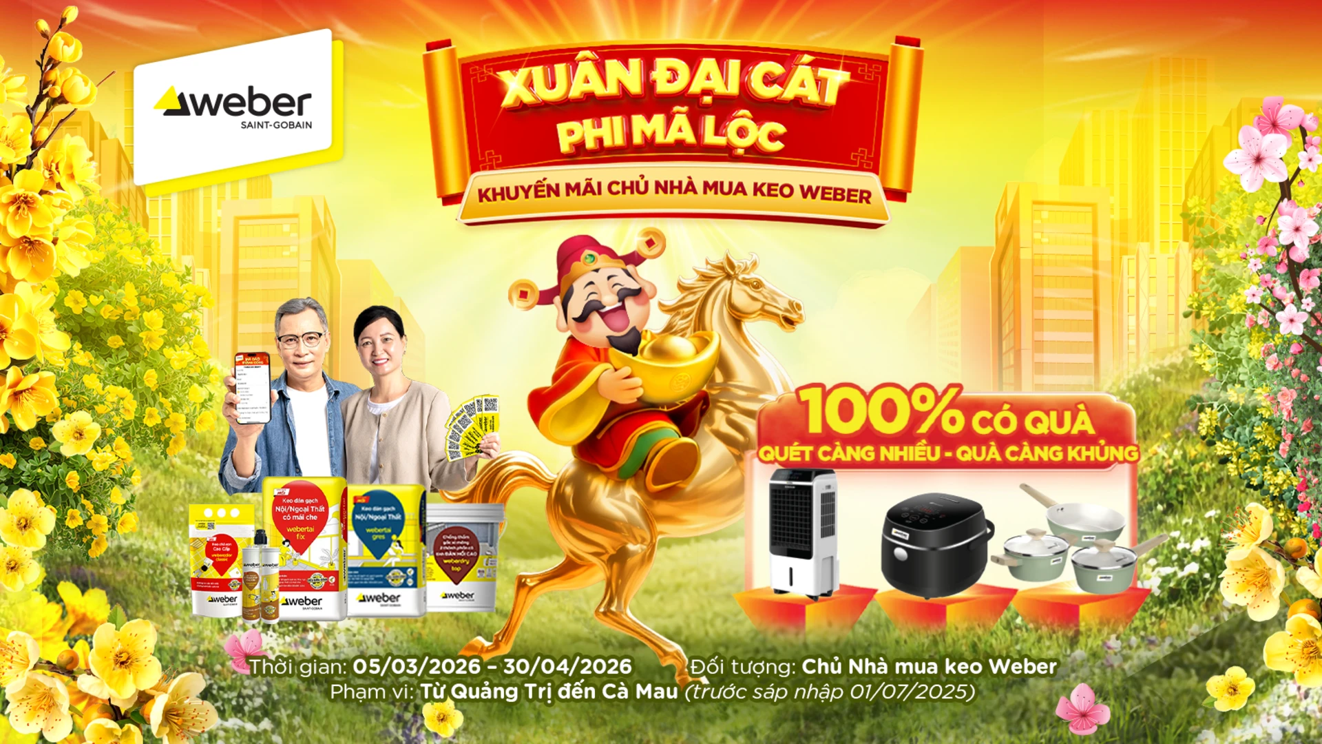 CTKM dành cho Chủ nhà XUÂN ĐẠI CÁT PHI MÃ LỘC