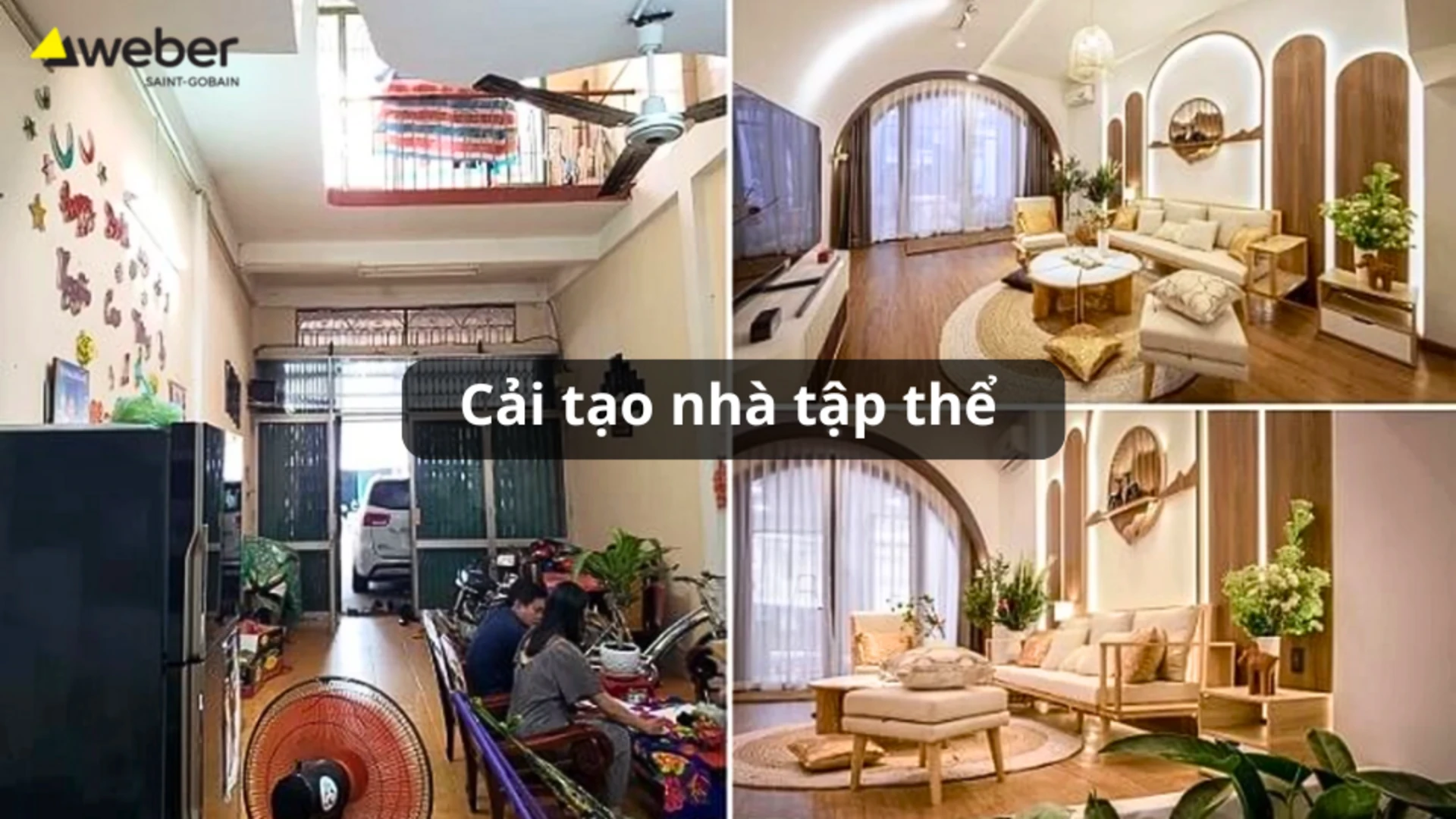 Ý tưởng cải tạo nhà tập thể cũ thành mới, đẹp, hiện đại 