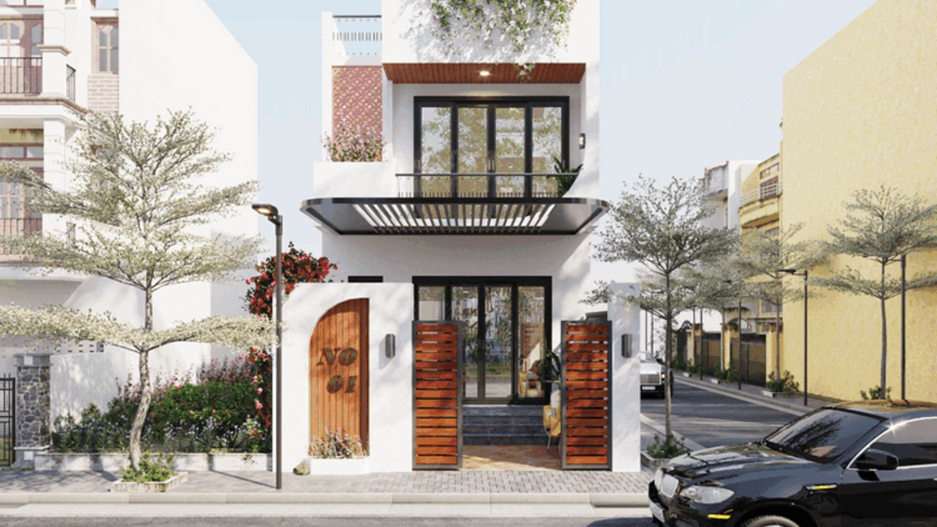nhà phố hiện đại 2 tầng