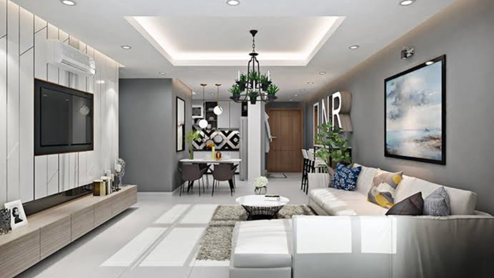mẫu thiết kế phòng khách hiện đại