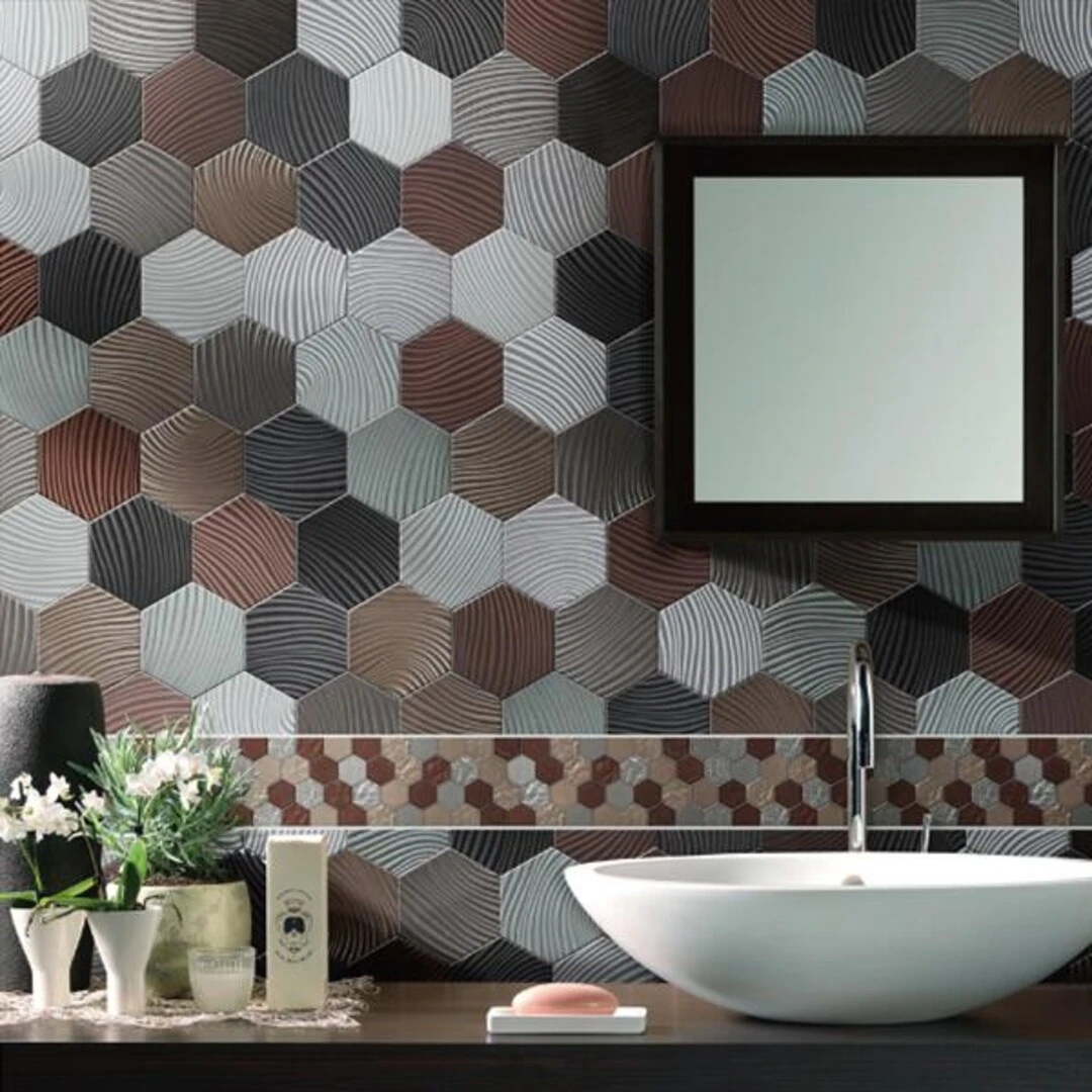 gạch mosaic lục giác nhà tắm