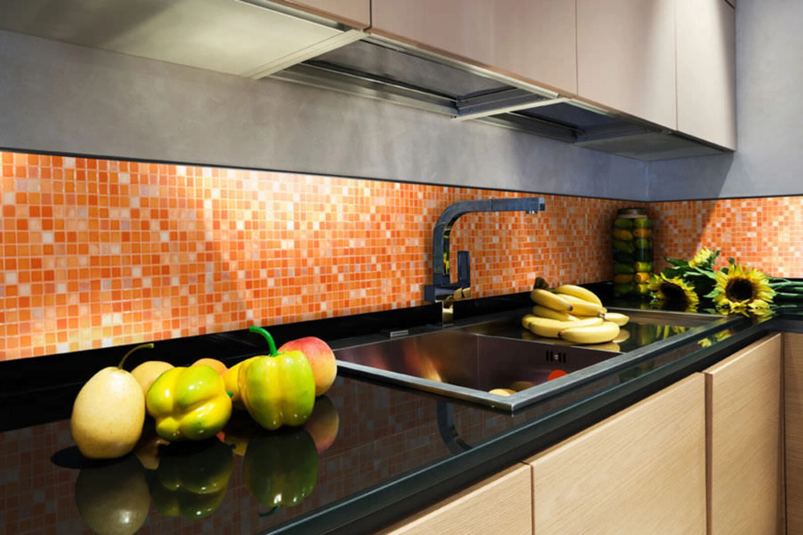 gạch mosaic ốp bếp