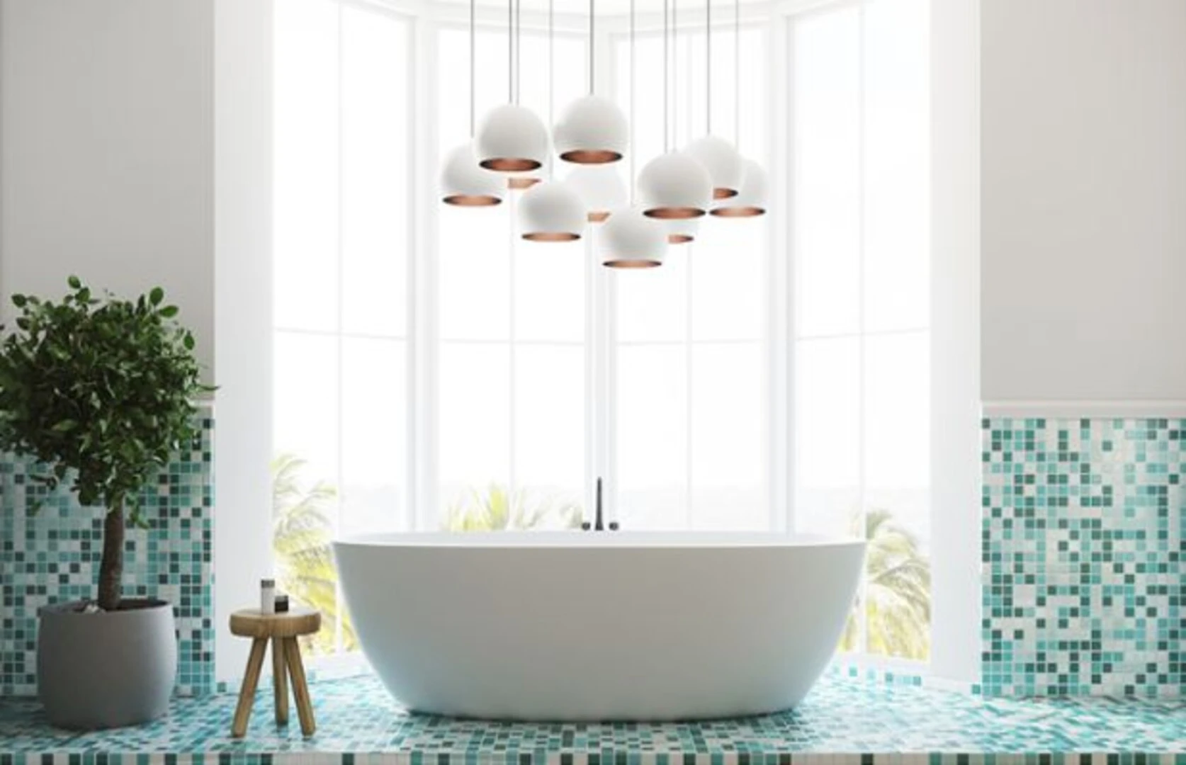 gạch ốp tường nhà tắm - gạch mosaic