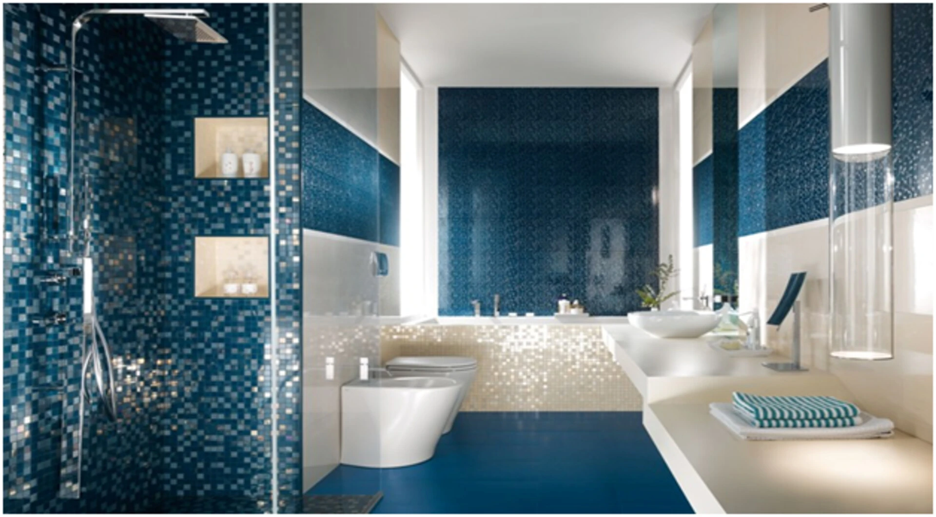 mẫu gạch ốp tường đẹp - nhà tắm - gạch mosaic