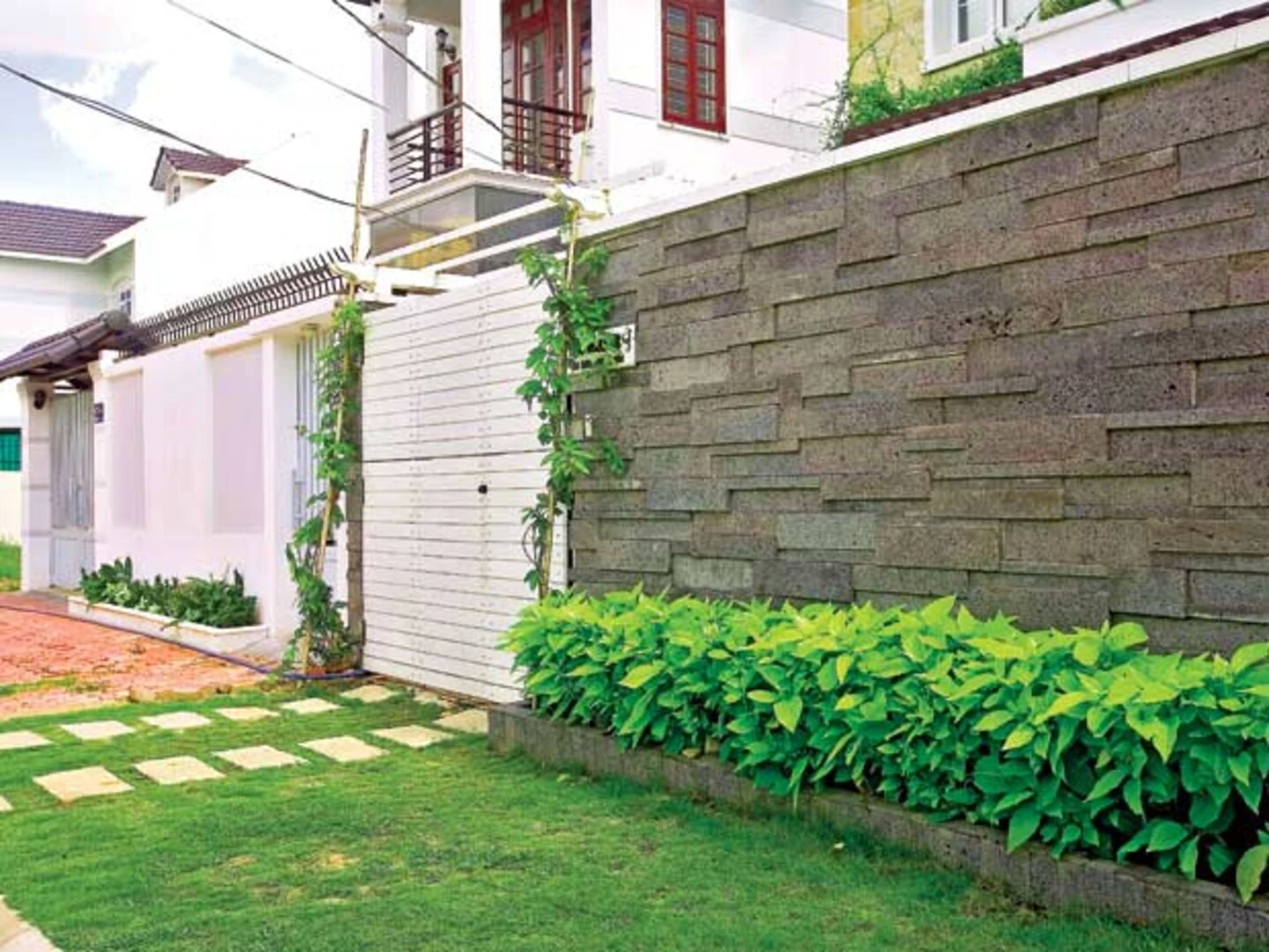 mẫu gạch ốp tường đẹp - tường rào - đá tự nhiên