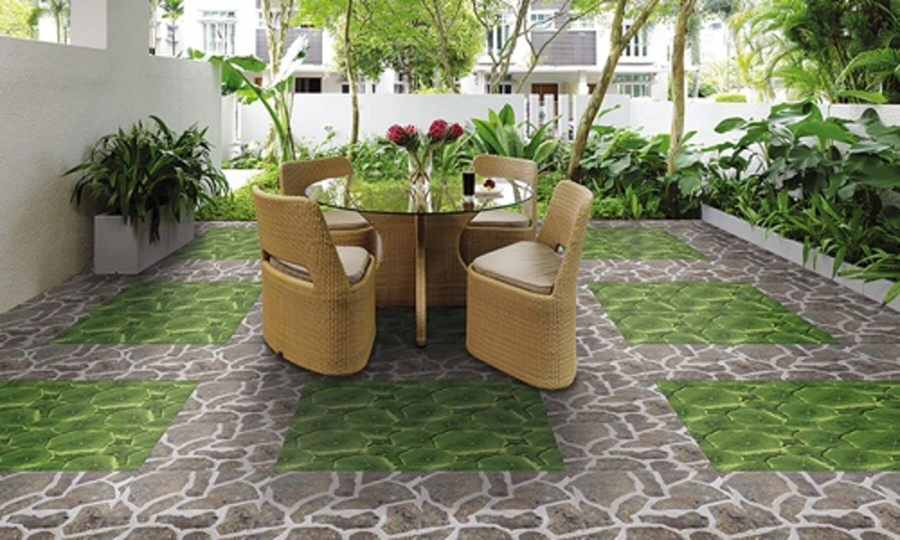 Gạch lát sân thượng chống trơn, chống nóng