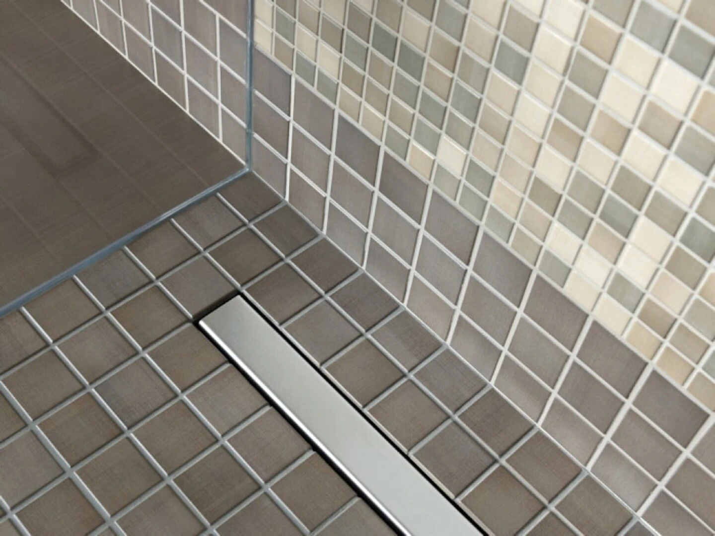 gạch mosaic - màu nâu