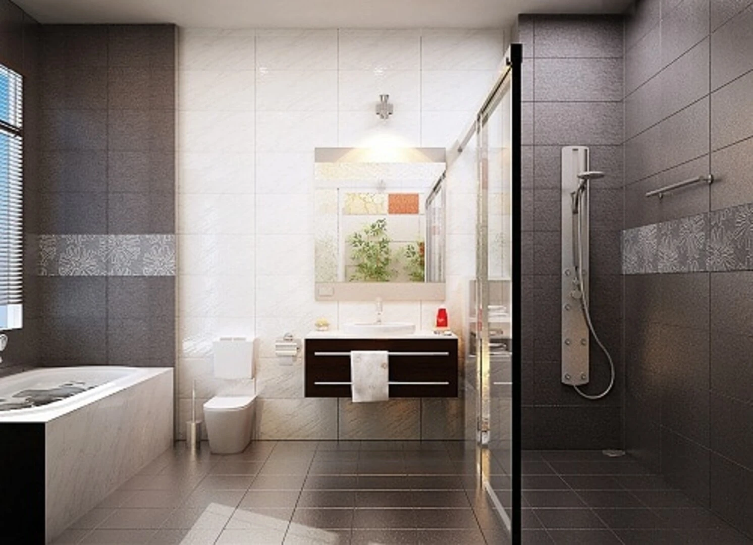 Gạch ốp nhà vệ sinh Prime ứng dụng kích thước 30x60