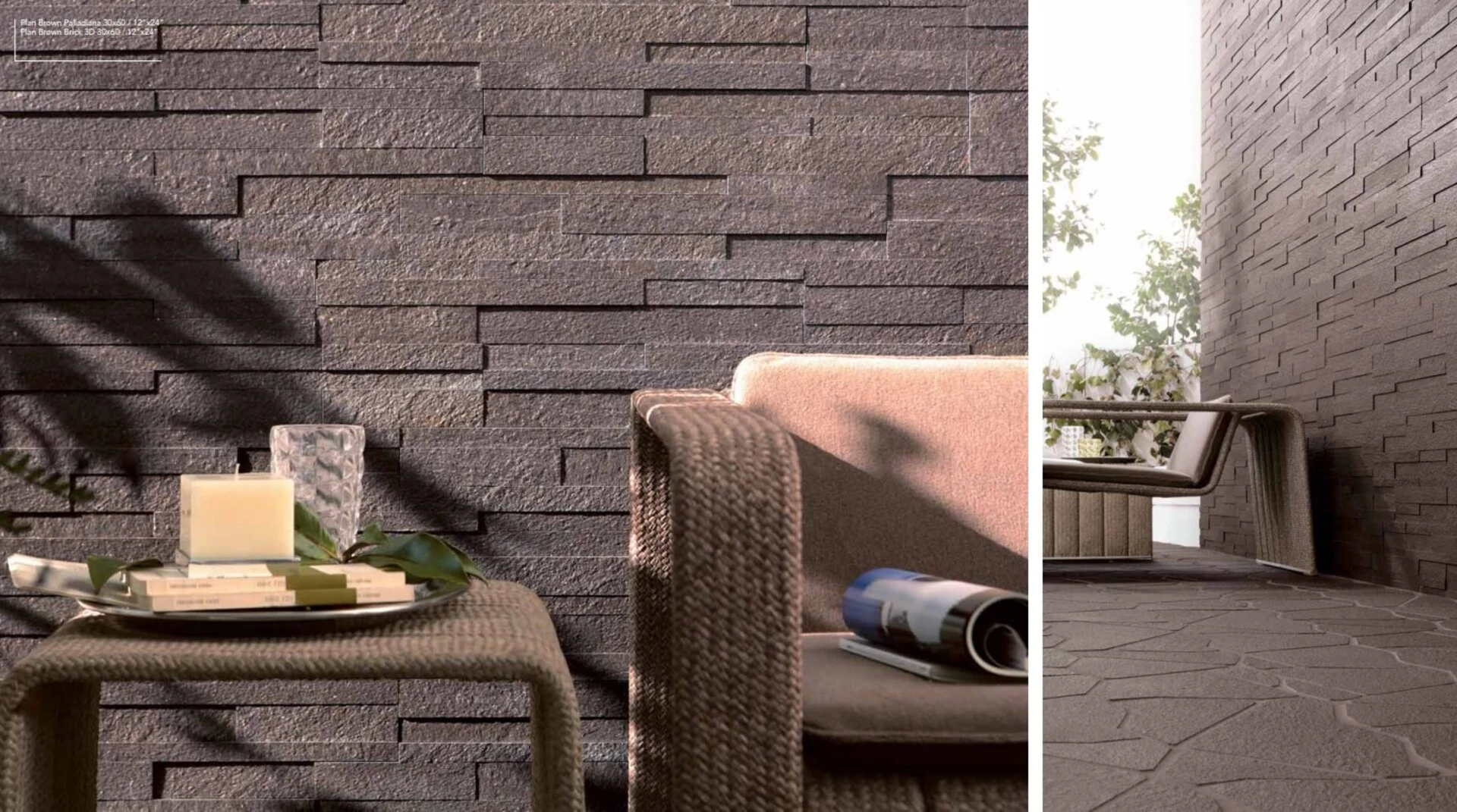 gạch ốp cổng màu xám