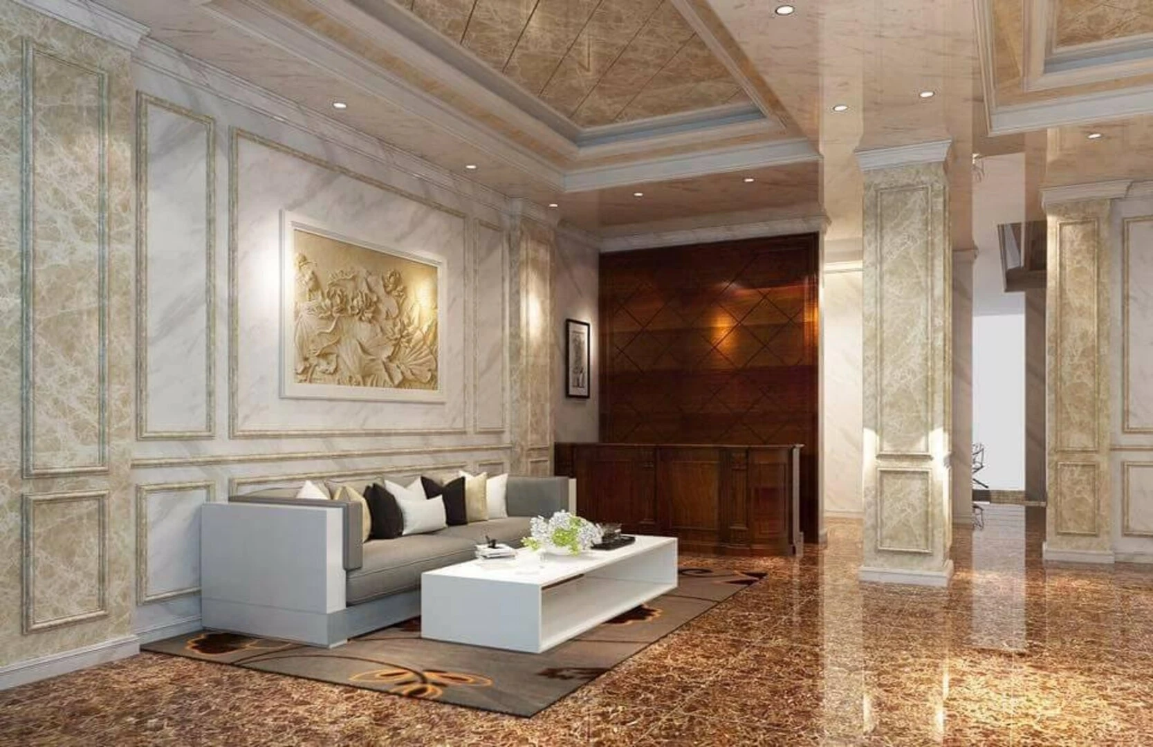 Đá ốp tường tự nhiên cho khu vực phòng khách (Nguồn: kinhnghiemlamnha.net)