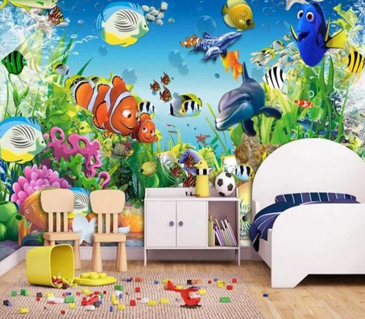 gạch ốp tường phòng 3d ngủ cho bé