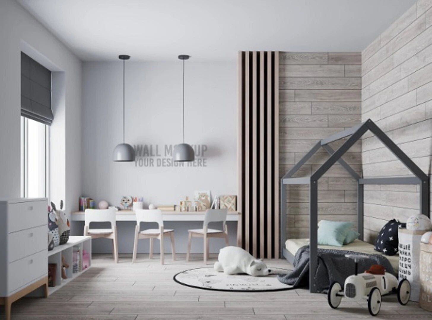 gạch ốp tường phòng ngủ cho bé nam (Nguồn: cdn.decoist.com)