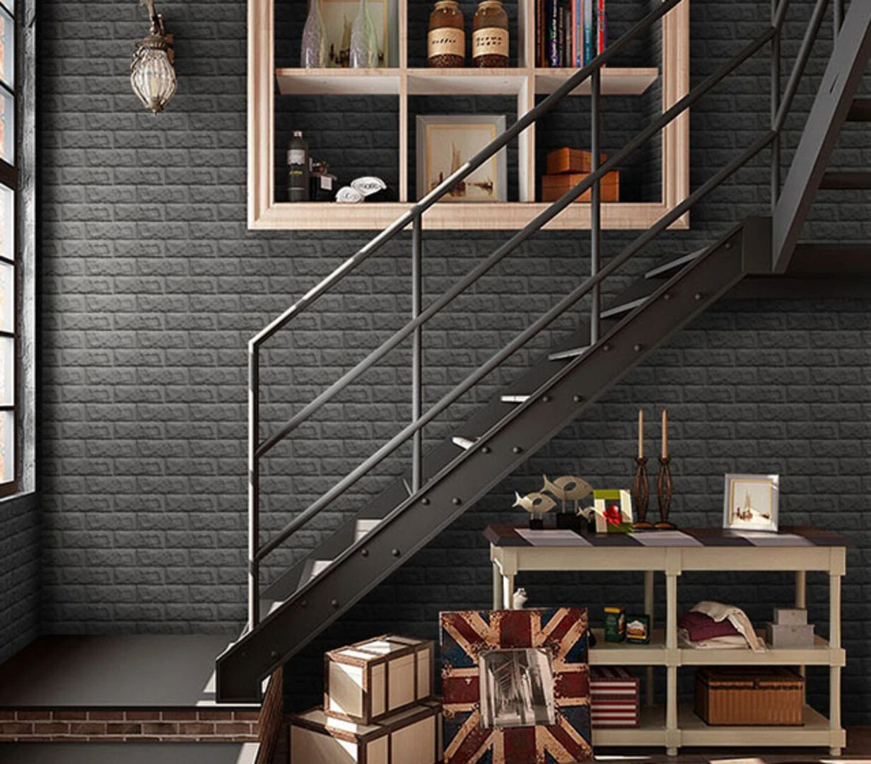 gạch thẻ ốp tường cầu thang (Nguồn: gachdongtam.vn)