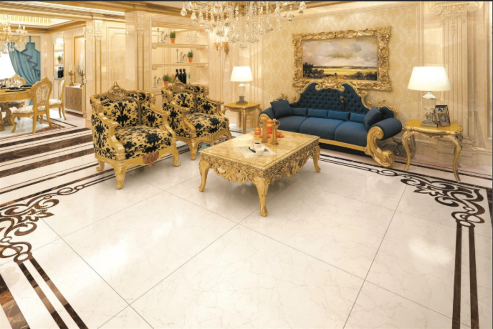 gạch porcelain 1000x1000 (Nguồn: taca.vn)