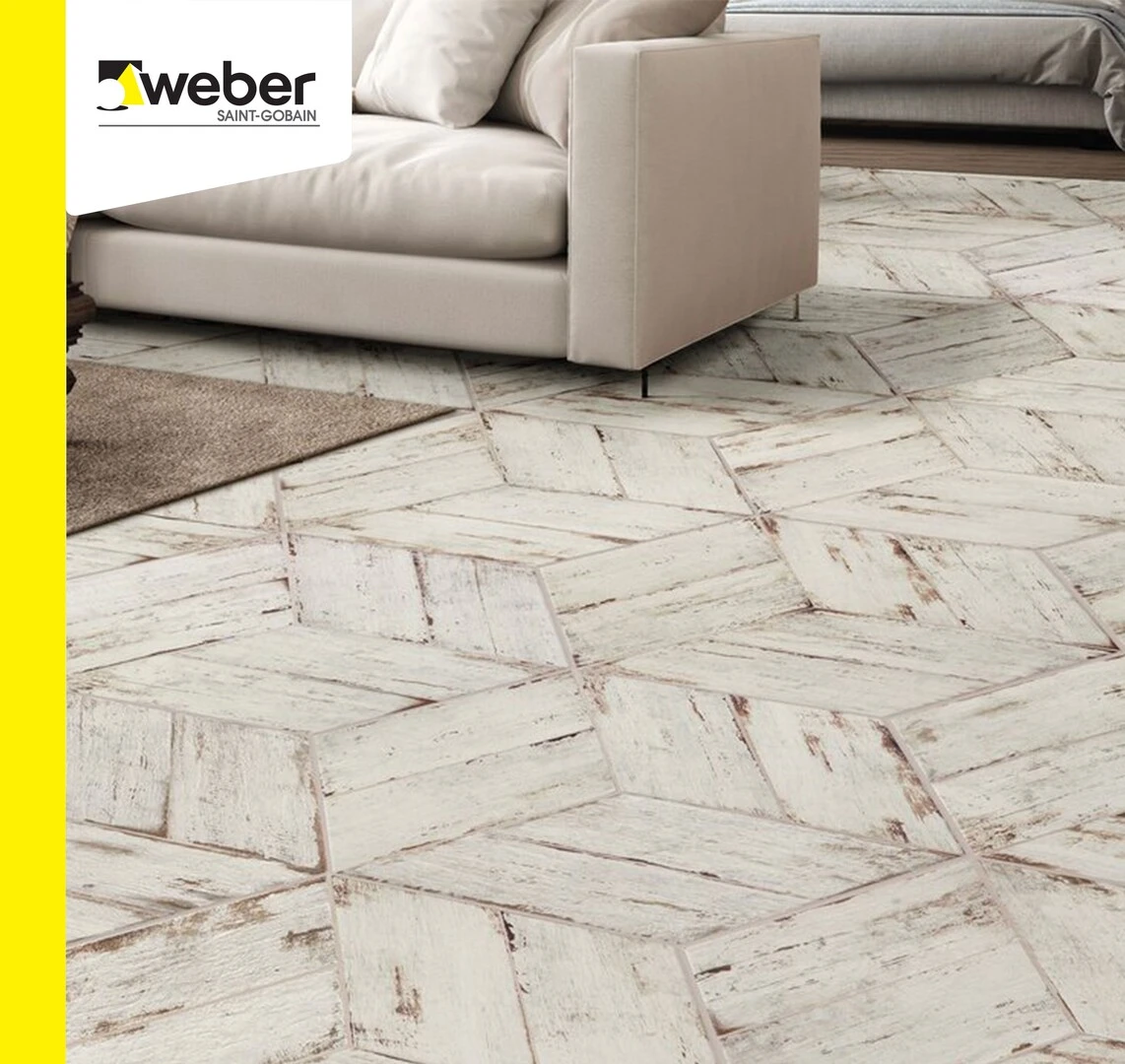 Gạch giả gỗ màu trắng