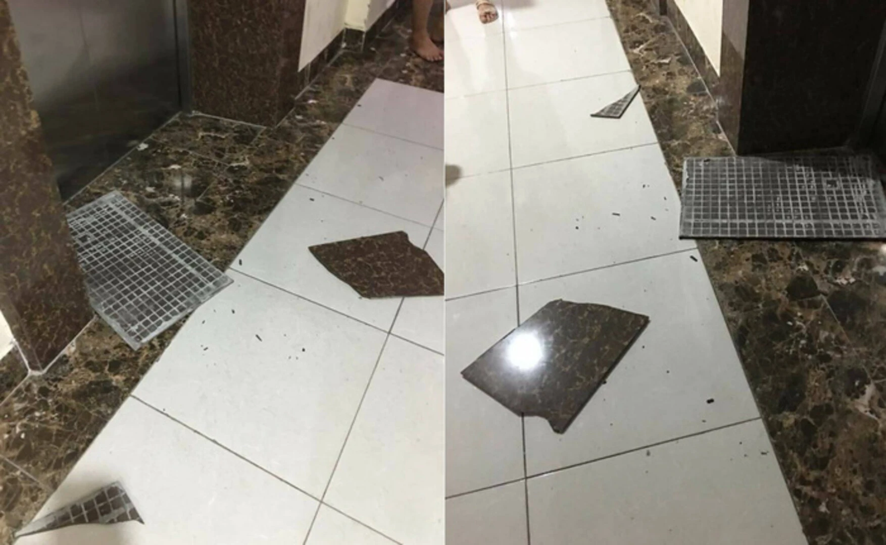 Sự cố gạch ốp mặt tiền nhà nhà mái thái bị rơi