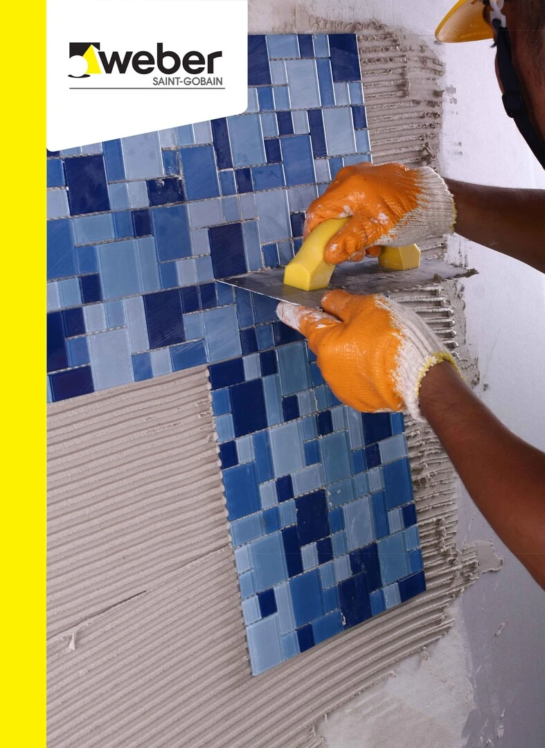 keo dán gạch mosaic kết hợp với keo chà ron