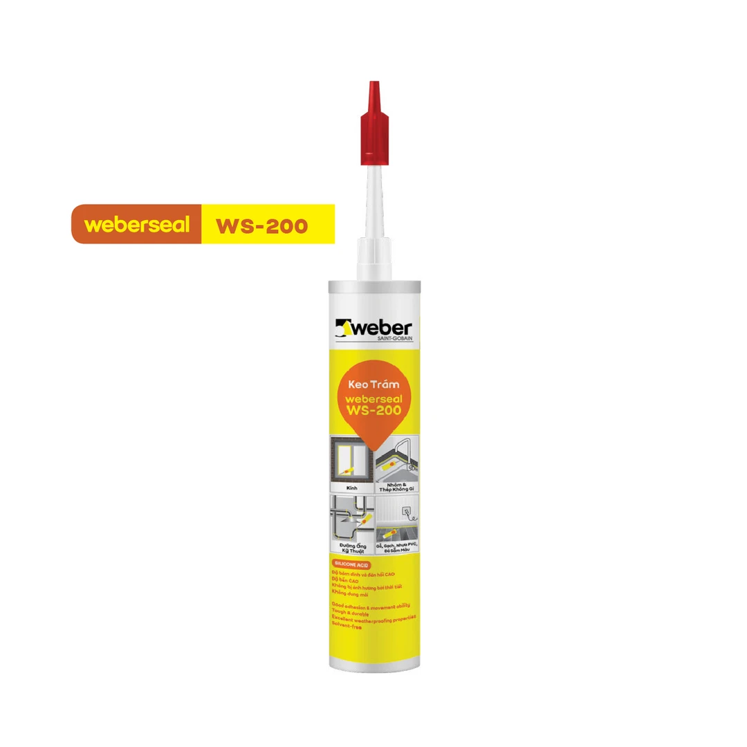Keo dán gỗ silicone gốc acid Weberseal WS 200 Keo dán gỗ silicone gốc acid Weberseal WS 200