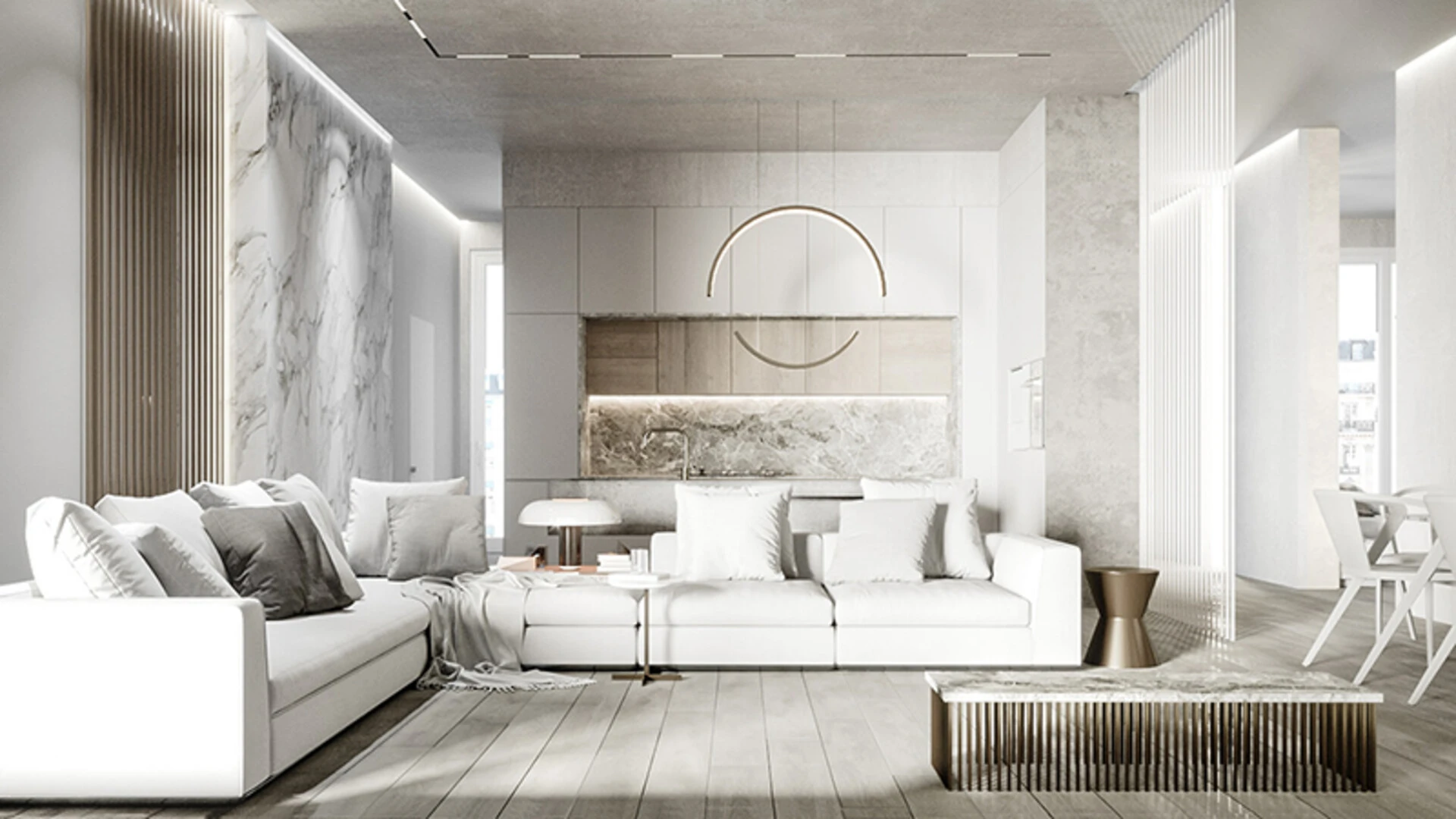 đá ốp tường marble