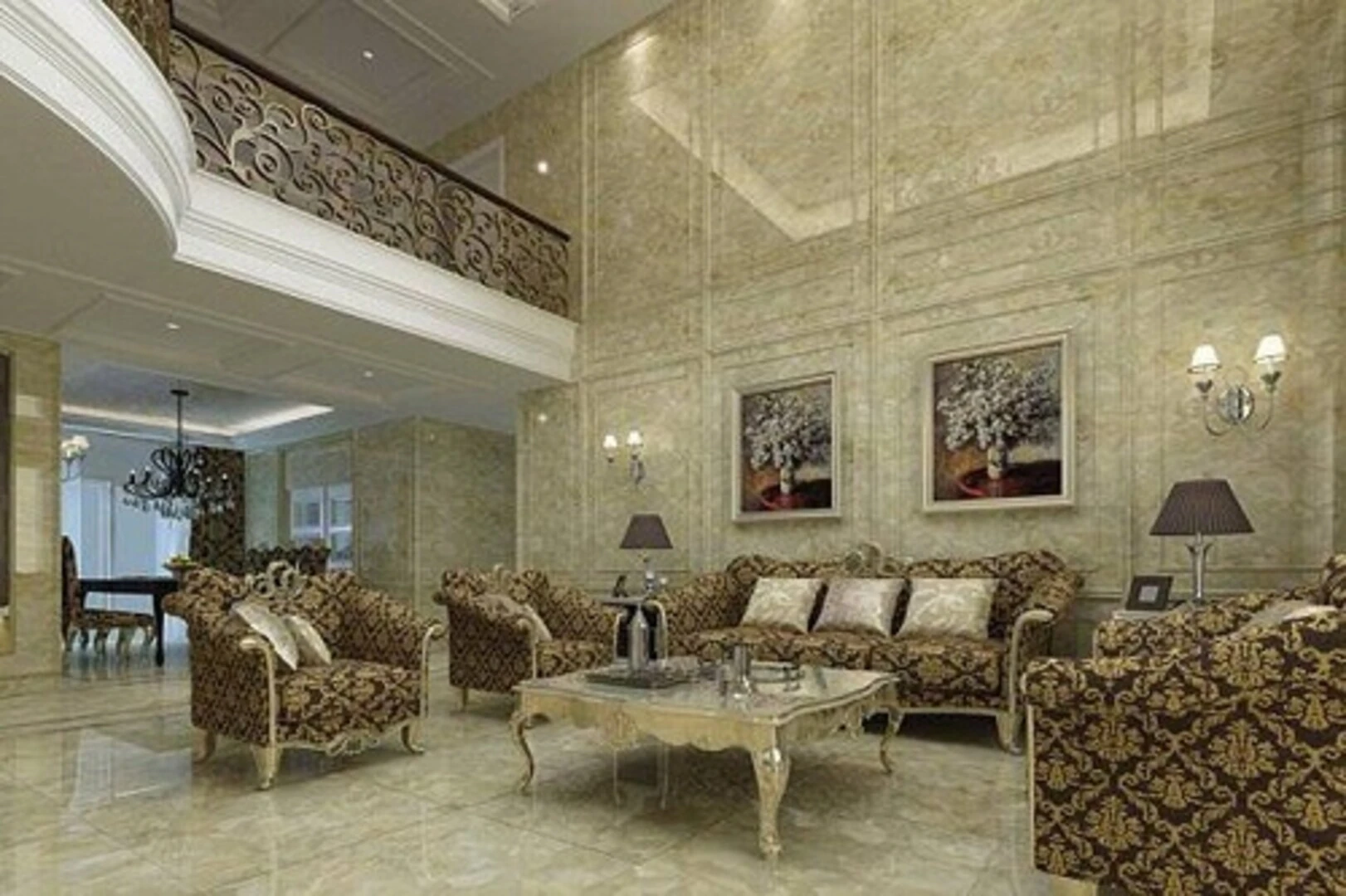 Đá ốp tường phòng khách