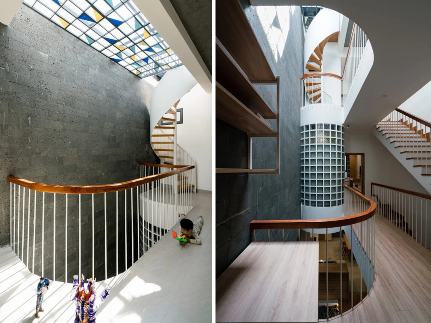 gạch trang trí đẹp cho khu vục giếng trời