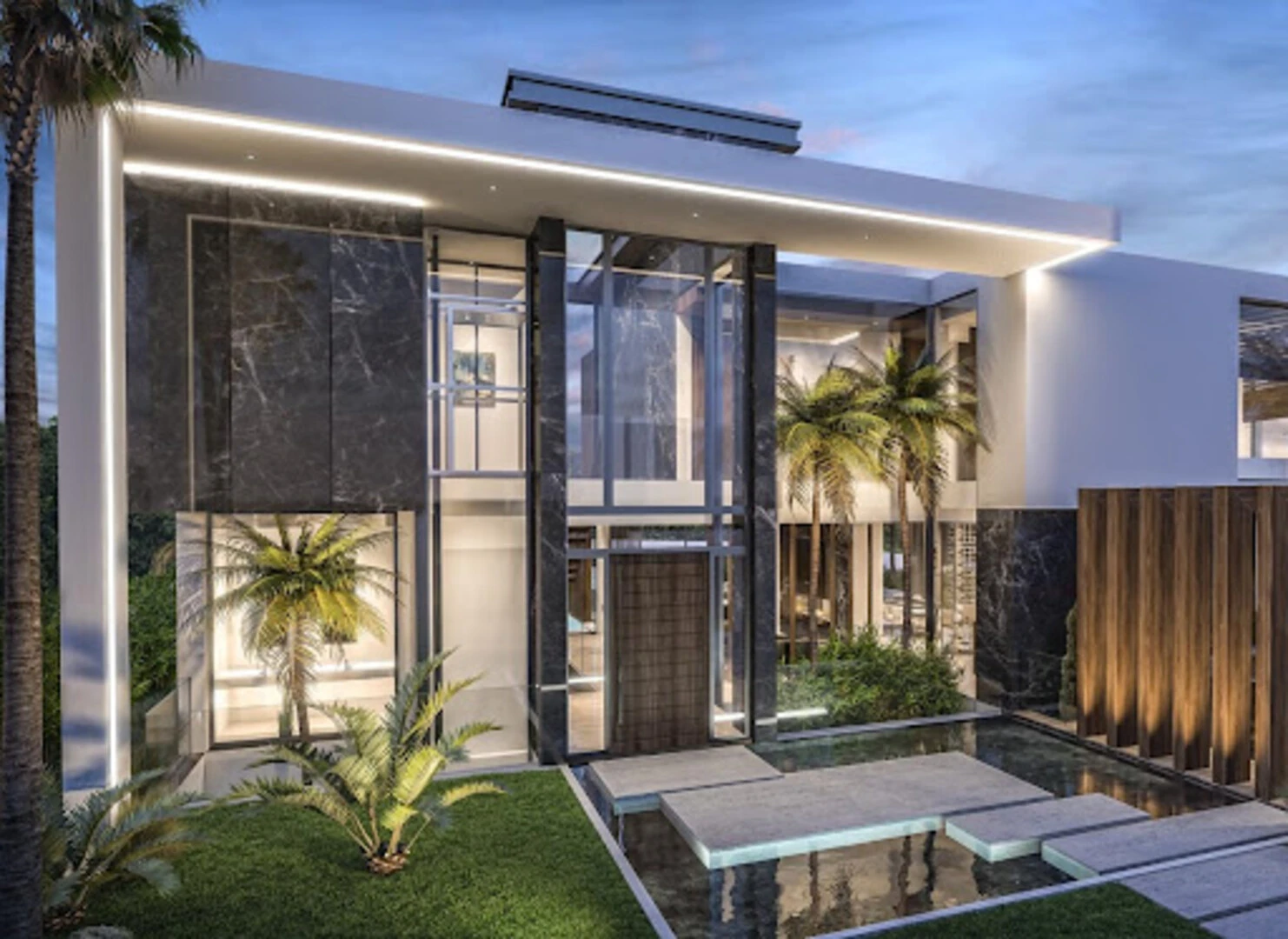 Mẫu gạch giả đá hoa cương ốp mặt tiền đẹp