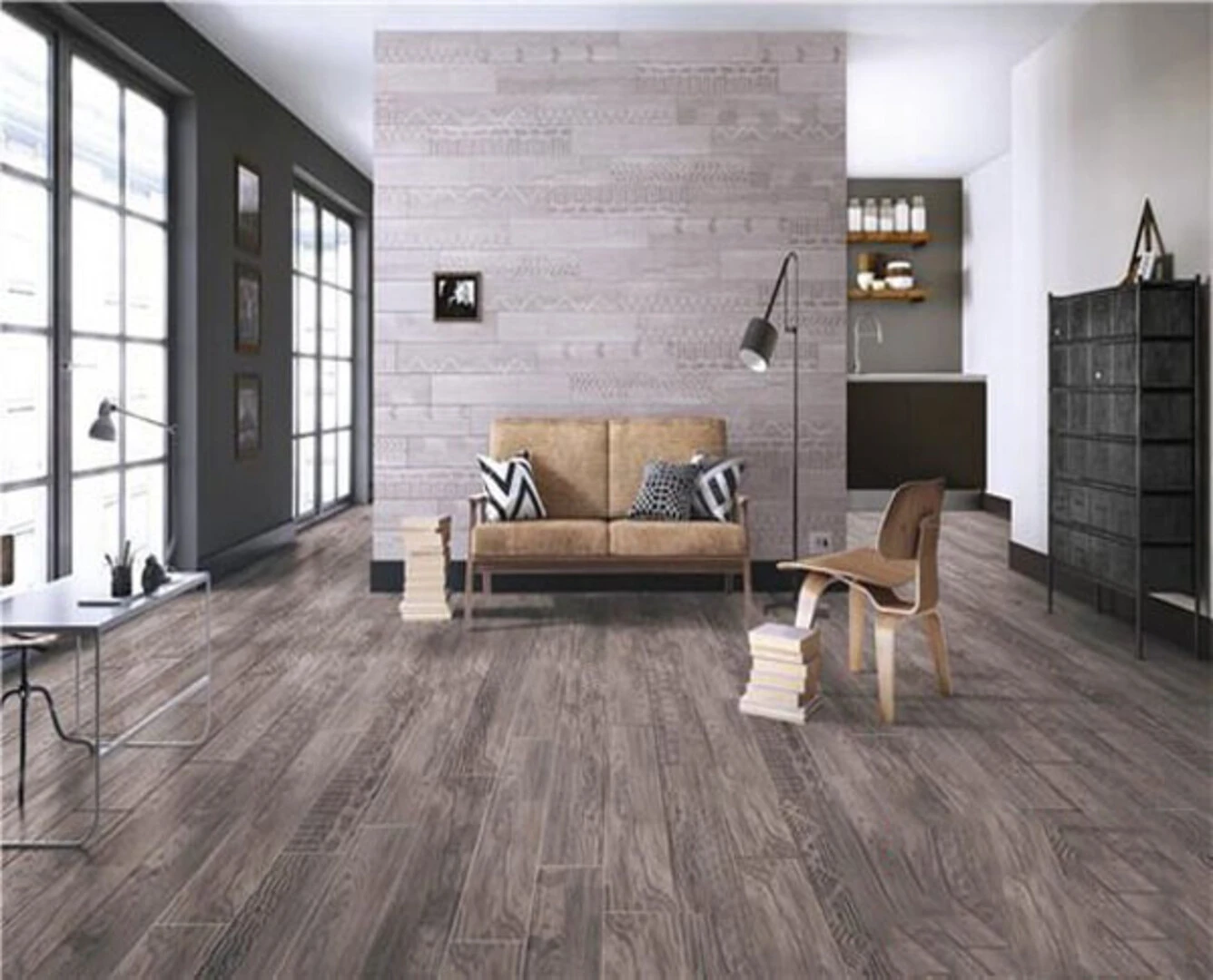 gạch men giả gỗ ốp tường