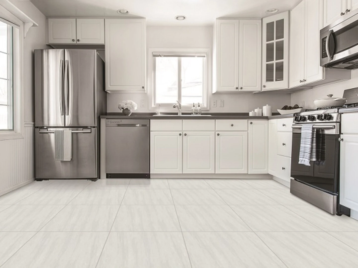 gạch men lát nền nhà bếp