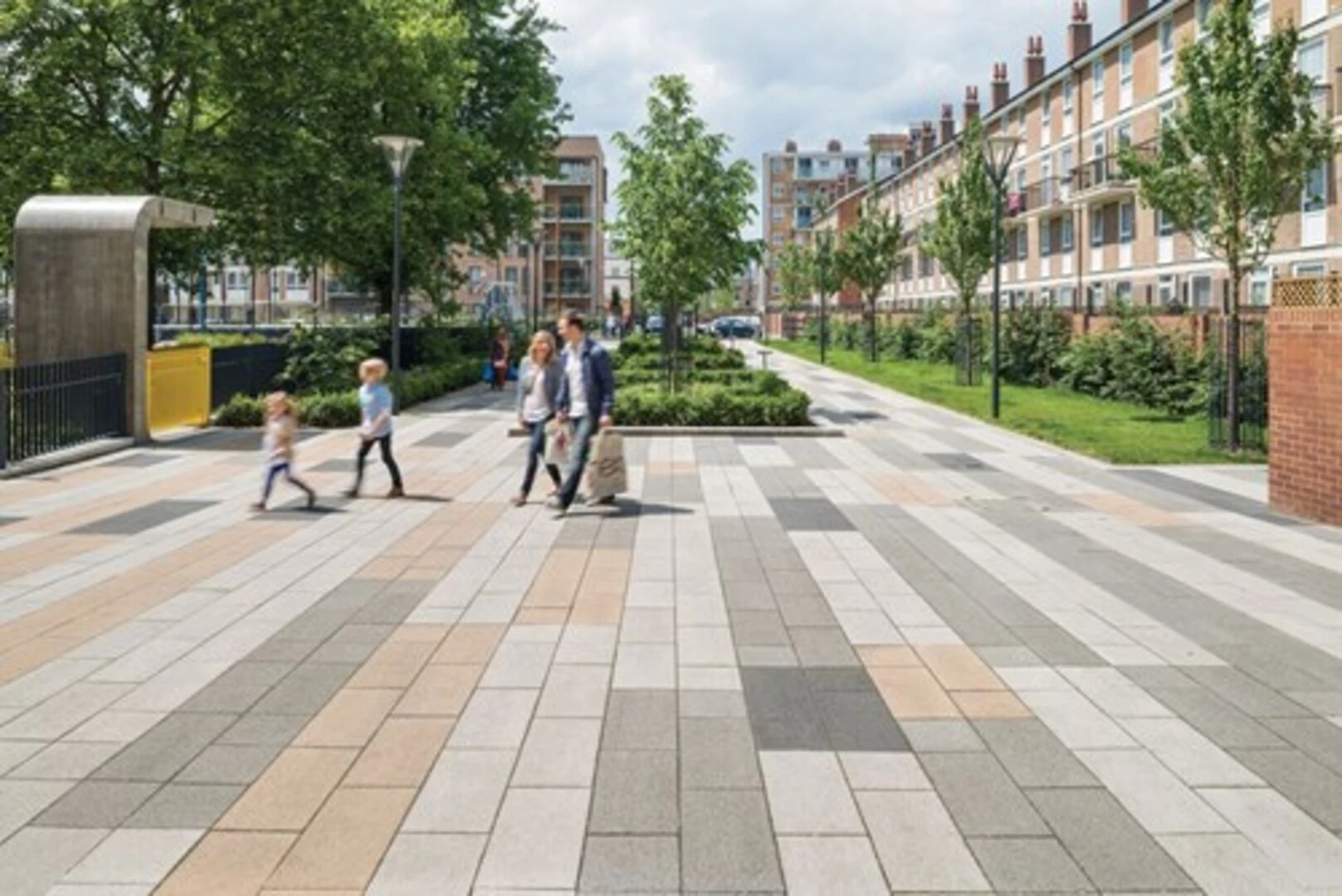 Gạch Terrazzo lát vỉa hè, sân vườn