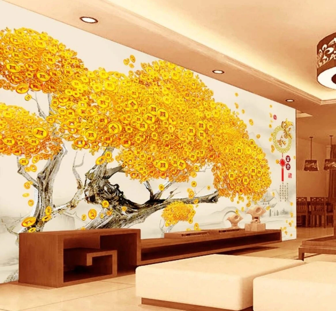 gạch 3d cây kim tiền