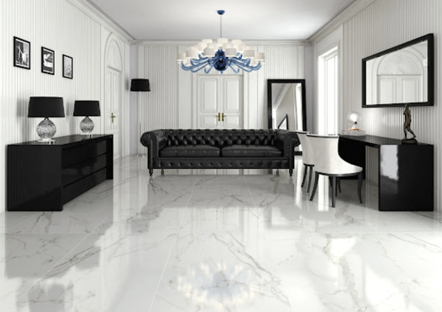 gạch lát nền cao cấp cho phòng khách 