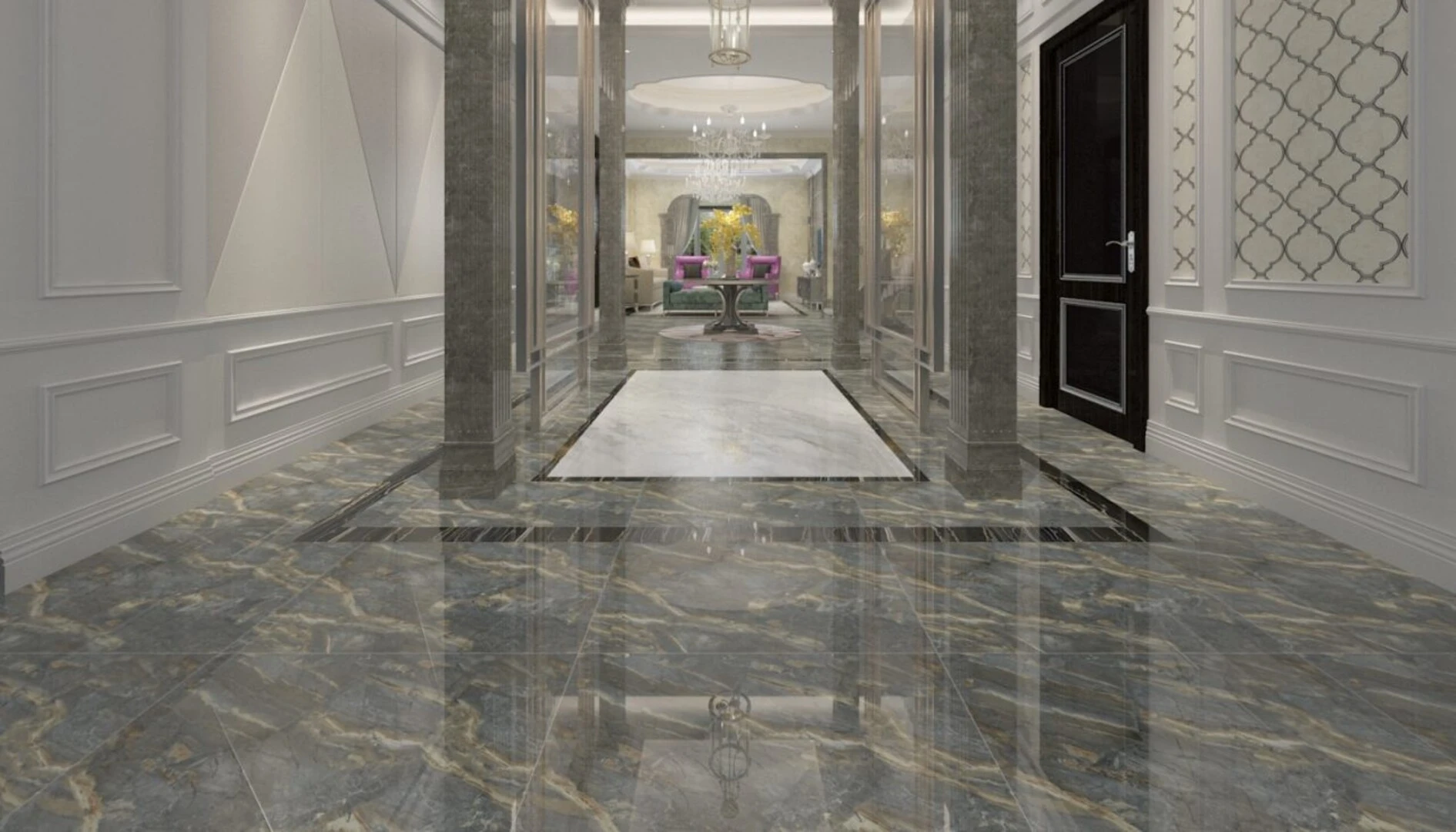 mẫu gạch lát nền 80x60 vân đá