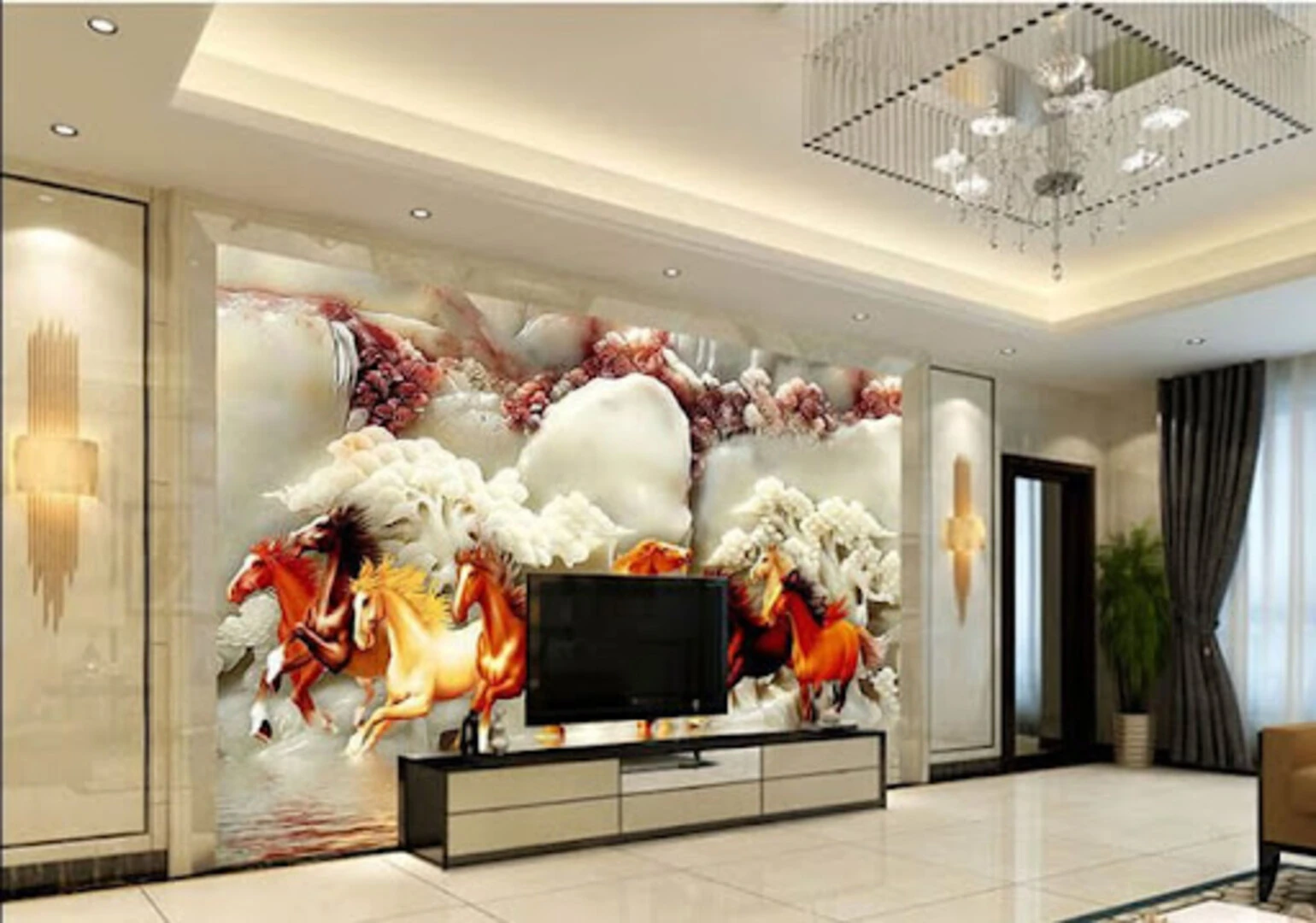 tranh gạch 3d ốp tường