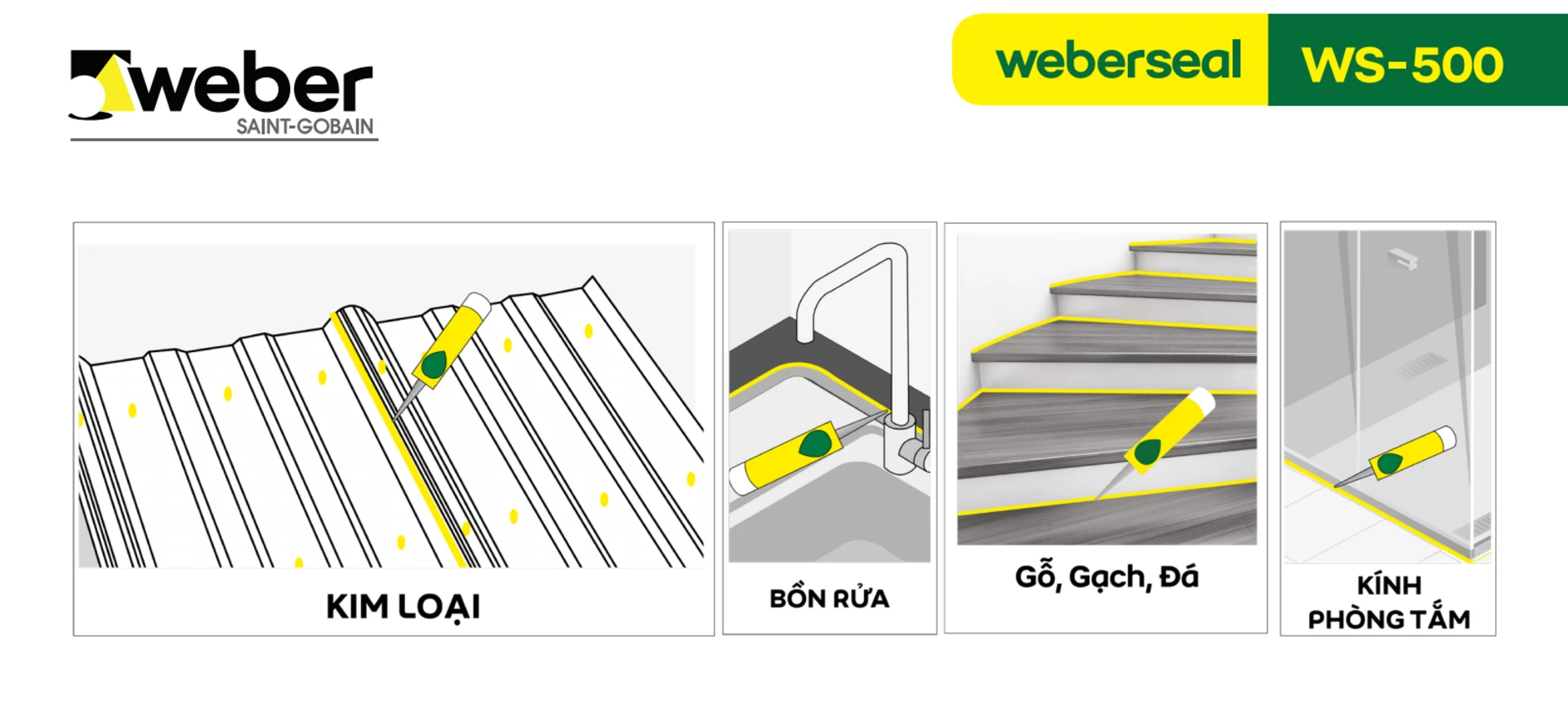 keo silicon dán tôn chống dột
