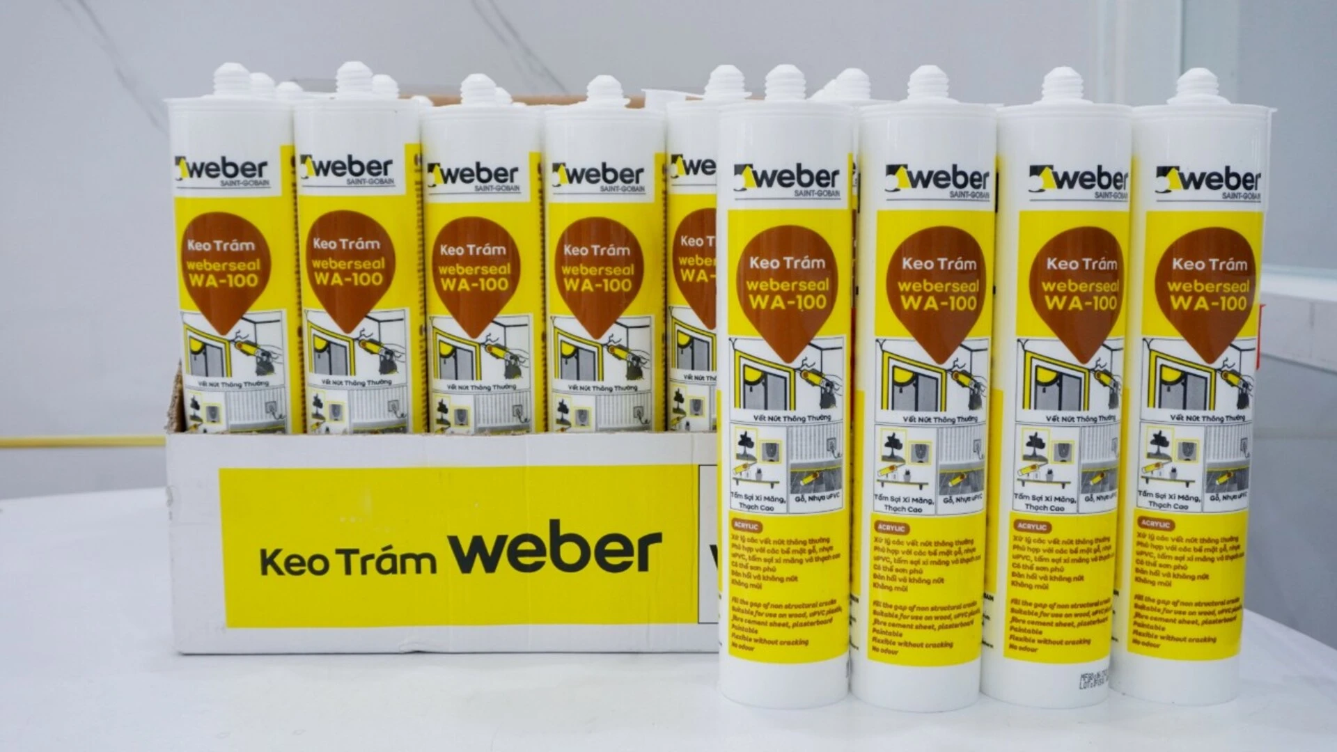 keo silicon gốc acrylic ws-100
