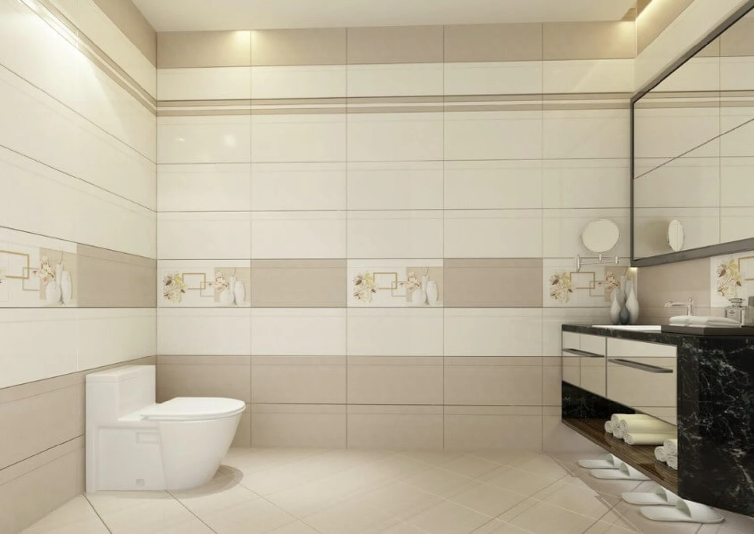 gạch ốp tường phòng khách nhà ống gạch men