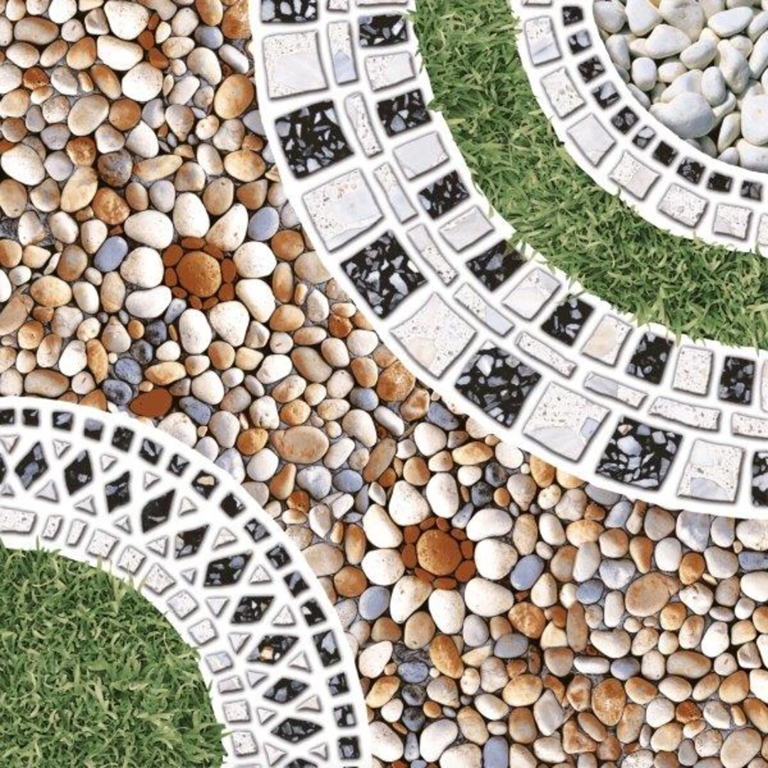 gạch sỏi xanh lá