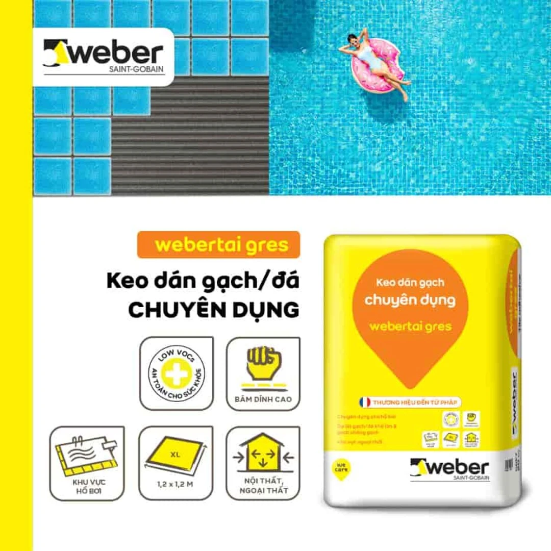 Keo dán gạch đá Webertai gres