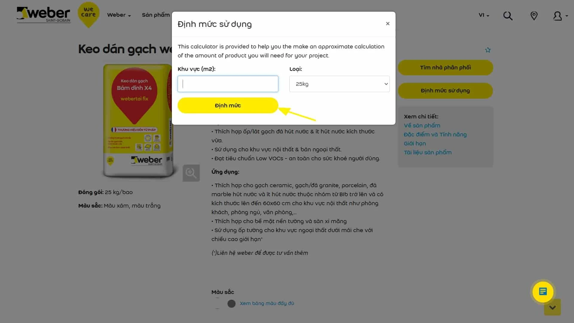 1 bao keo dán gạch dán được bao nhiêu m2