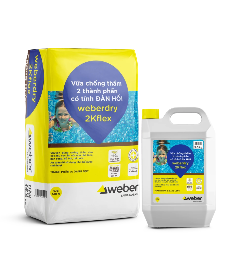 Keo chống thấm - mockup combo 2kFlex