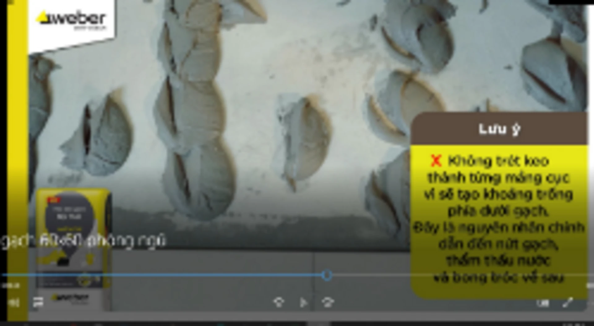 gạch ốp ngoại thất bị bong, tróc, không bám dính 2