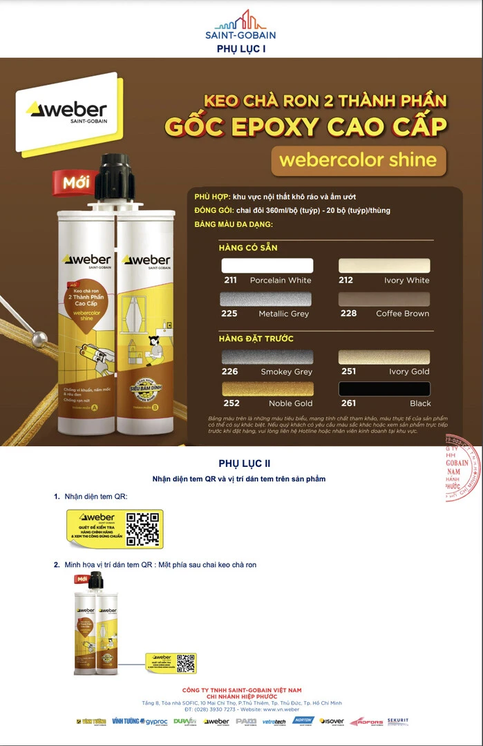 thư thông báo ra mắt keo chà ron gốc epoxy 2