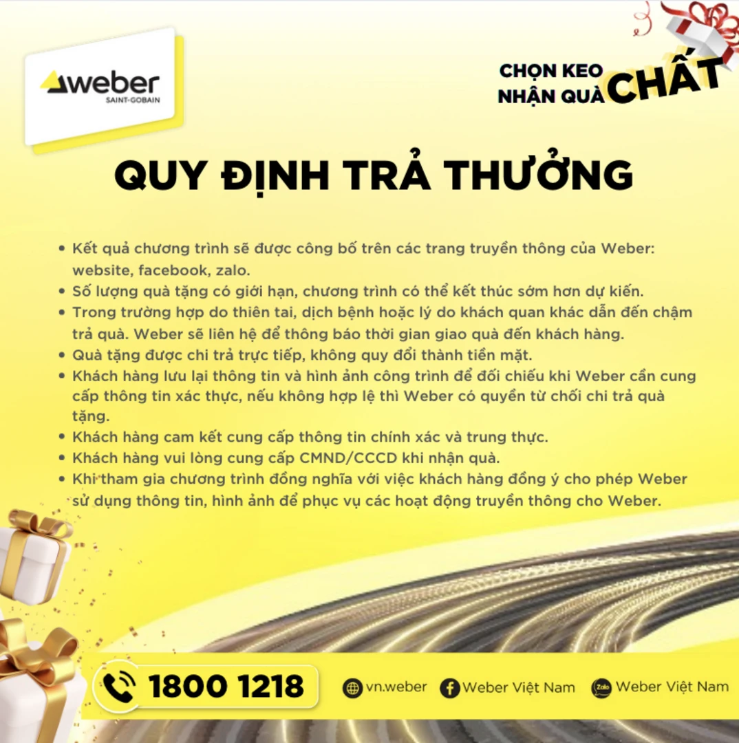 Weber chọn keo nhận quà chất 2