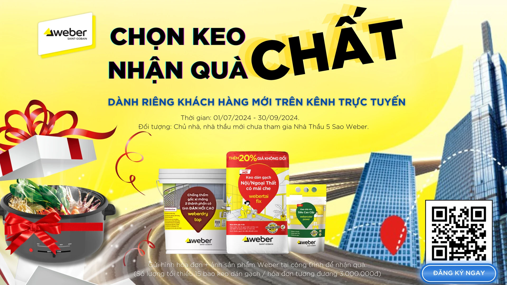 Weber chọn keo nhận quà chất